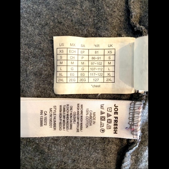 Joe Fresh short sleeved t-shirt, size XL, colour Grey - Picture 7 of 8